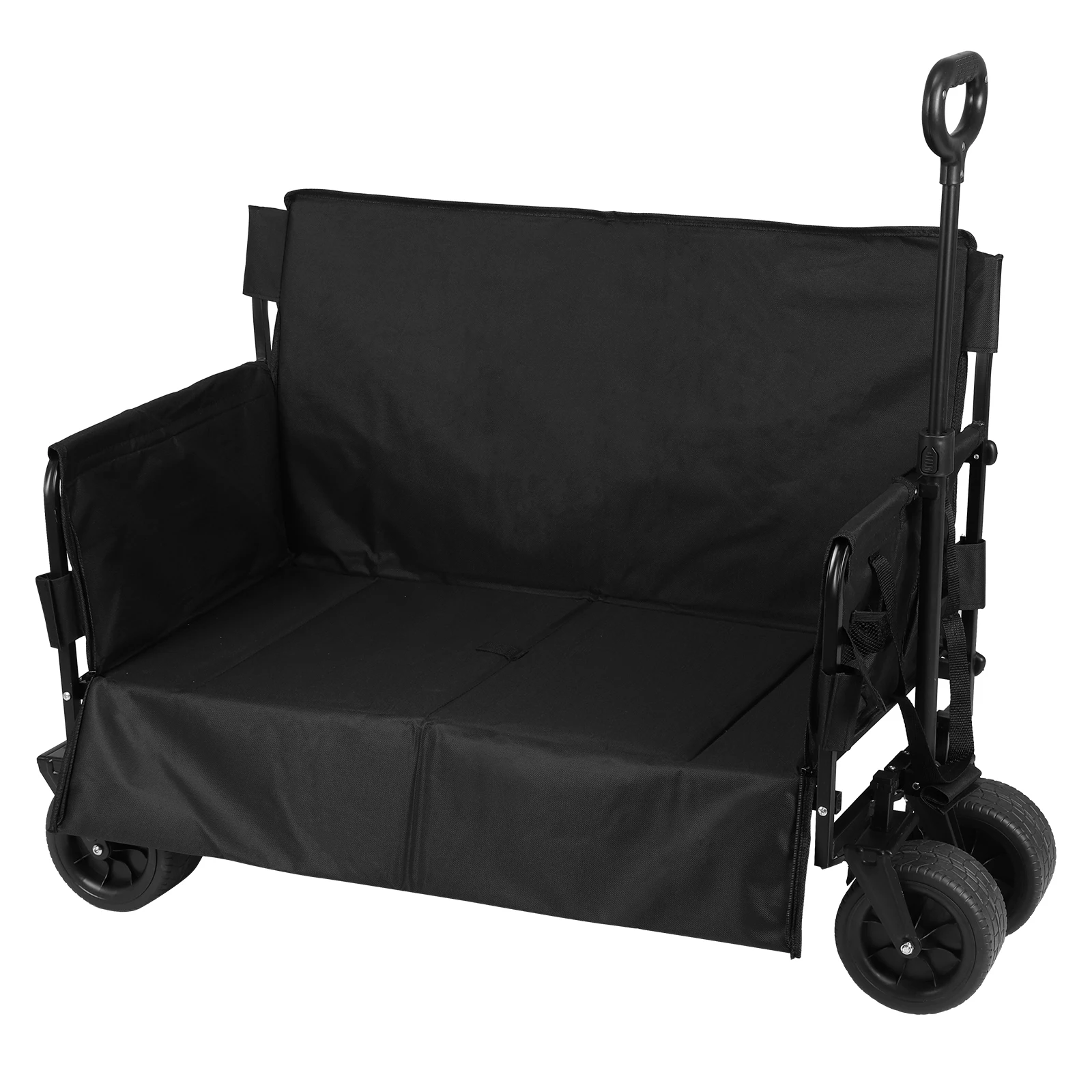 

Large Capacity Collapsible Wagon Cart with Big Wheels Heavy Duty Wagon Cart Foldable for Groceries Garden Sport