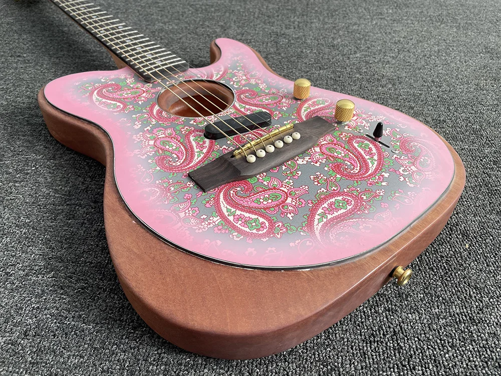 electric guitars,pink color,semi hollow bady, semi hllow body,rosewood fingrboard,high quality,free shipping