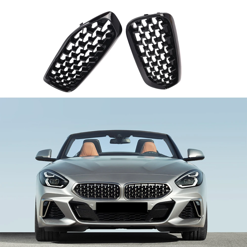 

Для BMW Z4 G29 2019 2020 2021 2022, передний бампер, капот, решетка для почек, гоночные решетки, замена двойной линии/бриллиантового метеоризма