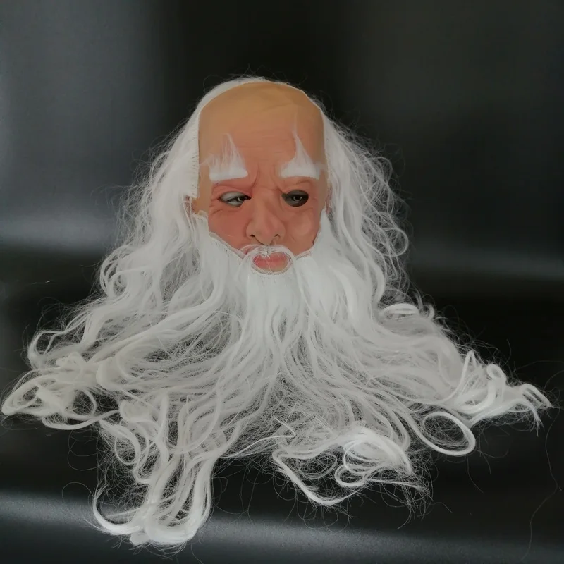 

On Halloween, people dressed up as scary old men and women, wearing masks and horror headgear to transform their faces into