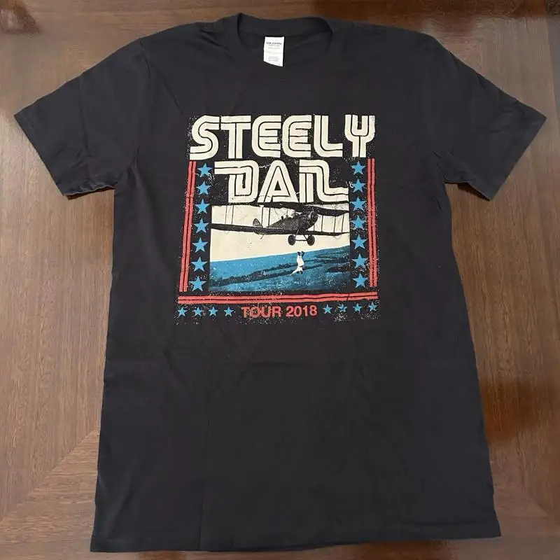 Футболка Steely Dan Summer Tour 2018, черная, для взрослых, средний размер