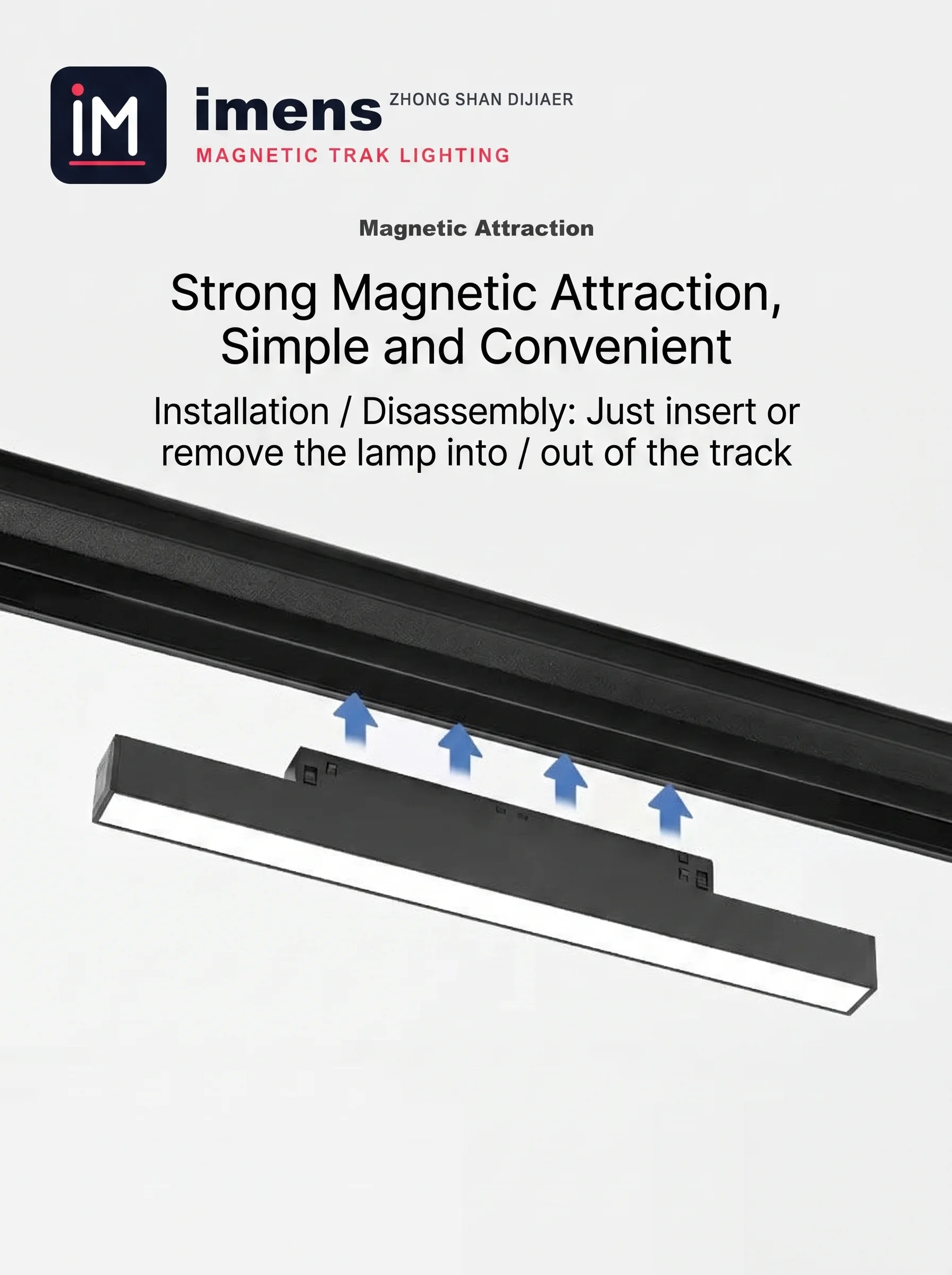Smart Zigbee Magnetic Track Linear Light 36W Tuya APP Control 48V CRI 98 2700-6500K 100lm/W 50000H