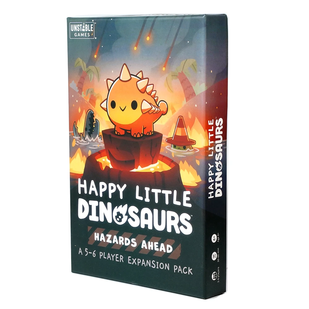 Unstable Games Happy Little Dinosaurs Hazards Ahead Expansion  Perfect for Game Night Card Game