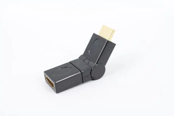 

HDMI adapter male to female 1.4 90 degrees 180 degrees 360 degrees free rotation folding compatible with 1.3