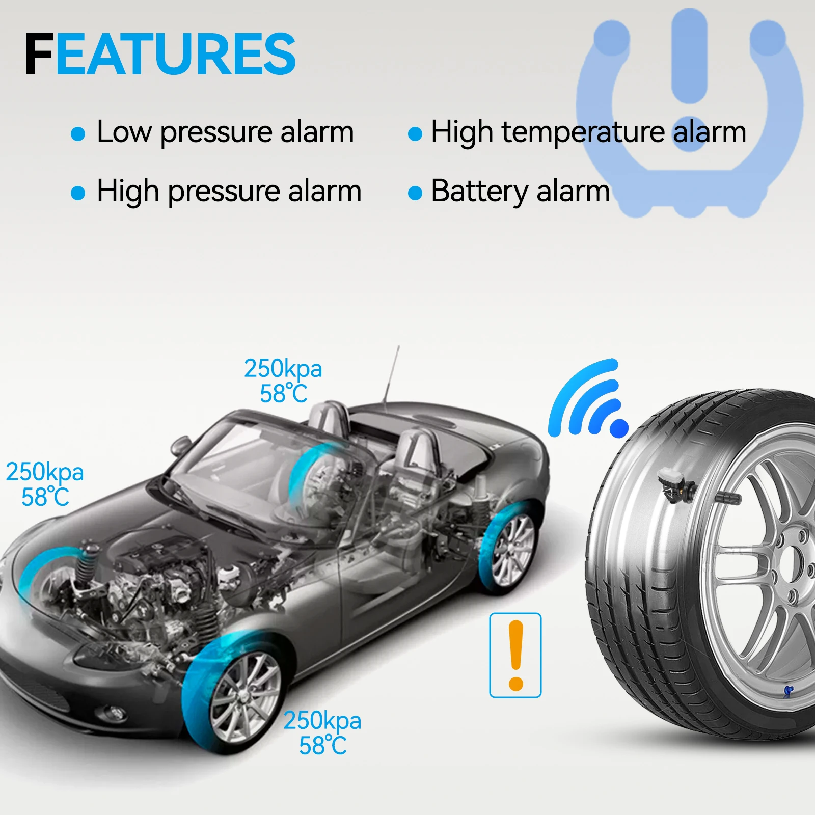 4 قطعة TPMS مراقبة ضغط الإطارات الاستشعار لأودي Q3 Q5 Q7 TT A6 A7 A8 A3 SQ5 VW باسات أرتيون تيغوان جولف بورش 5Q0907275B #4