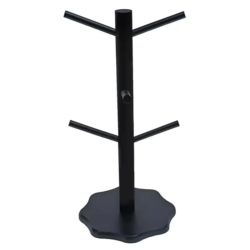 Pretzel Holder Bagel Stand Tree Shaped Rack with Base Wood Organizer with 6 Arm for Wedding Catering Birthday Buffet