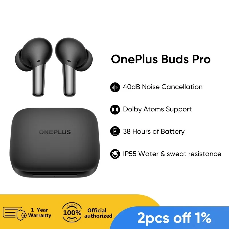 Top! Buds Pro TWS Earphone Adaptive Noise Cancellation LHDC 38 Hours Battery IP55 Waterproof for Oneplus 9RT 9 Pro 10 Pro