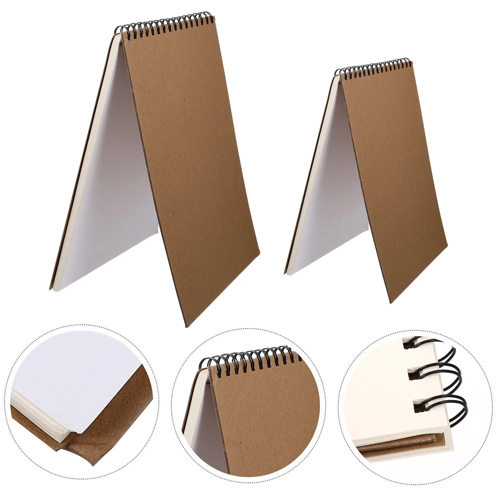 

Набор из 2 портативных скетчбуков на спирали для рисования и скетчинга, простой дизайн, для студентов, многофункциональный блокнот для рисования, чистые страницы