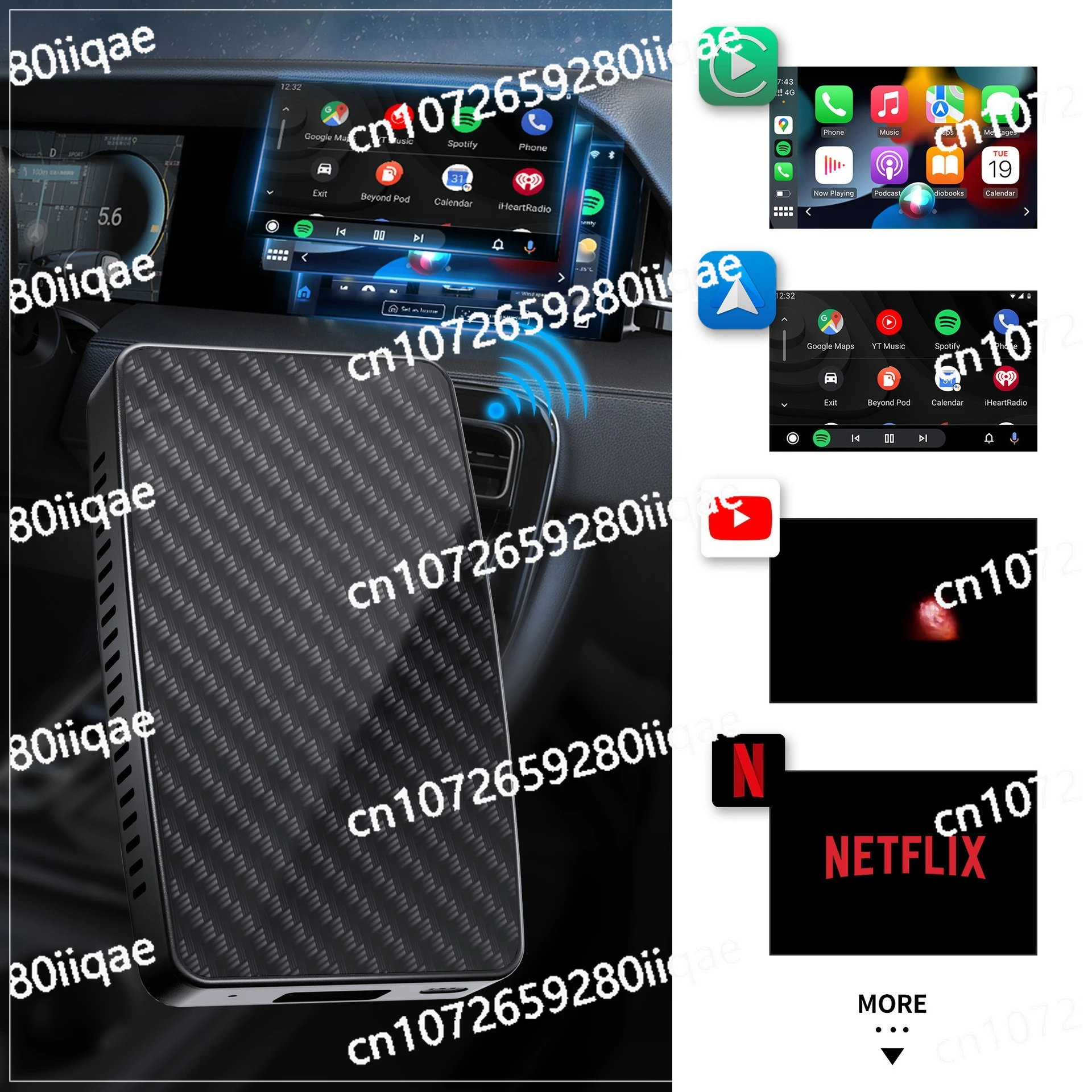 

Проекция проводного экрана Carplay Box для беспроводной связи