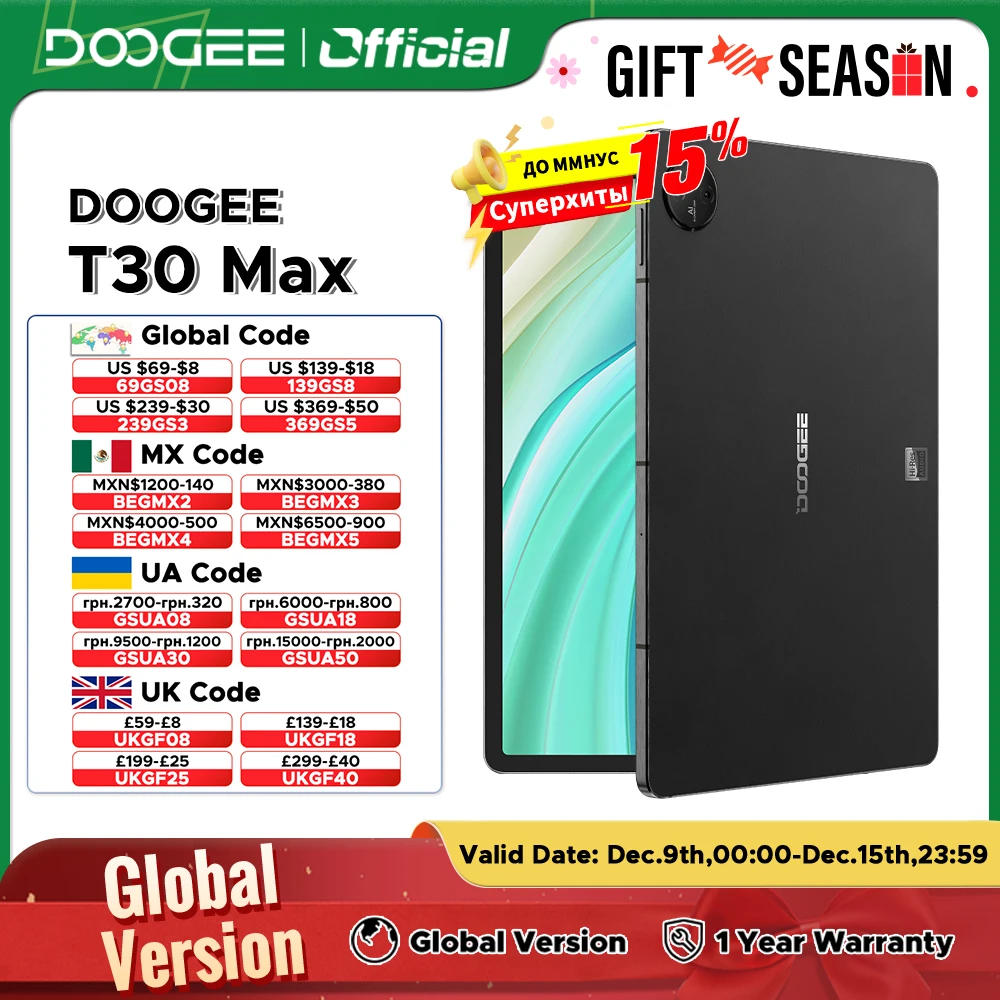 DOOGEE T30 Max tableta Android 14 12,4 \