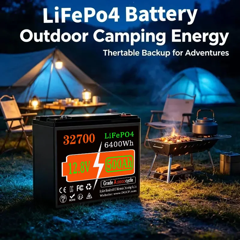 Large capacity 12.8V 400Ah 5120Wh LiFePO4 Lithium Battery, Built-in 300A BMS, for RV/Camper, Solar, Marine, Overland/Van