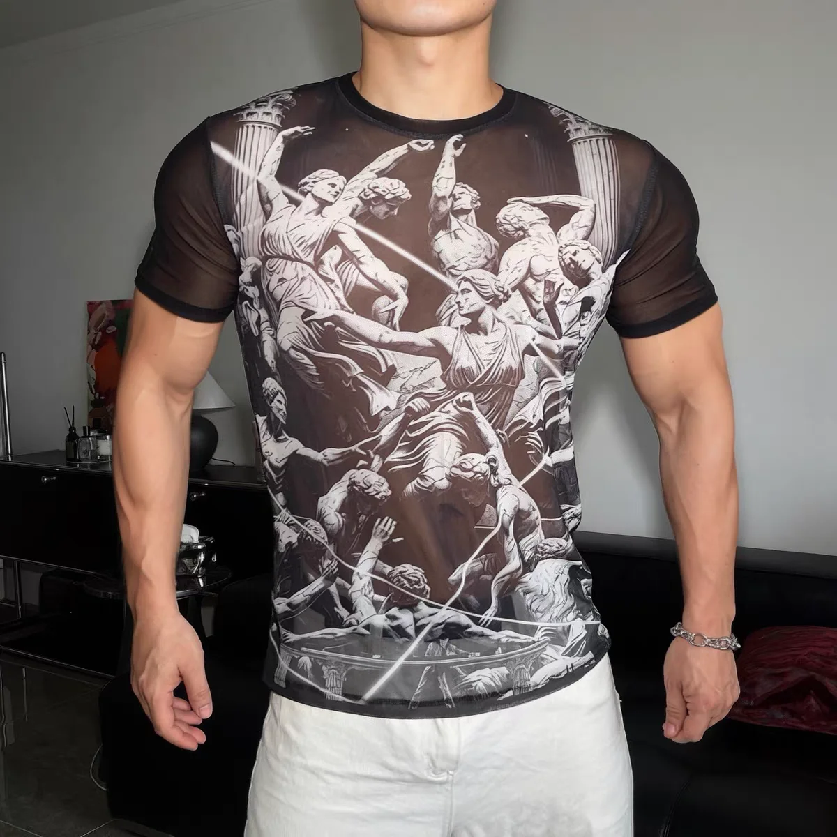Tank Top Muscle - Sexy doorschijnende mesh tanktop voor heren