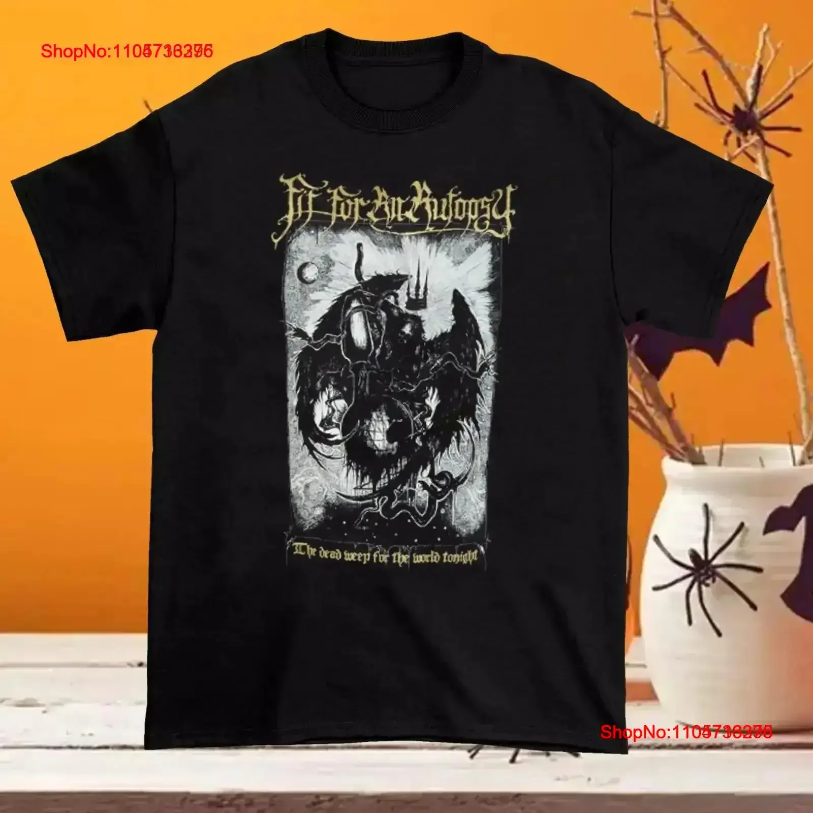 Trend Halloween Fit For An Autopsy Black Cotton T Shirt PP995 vintage Washed Casual Stylish Slightly fashion Breathable homme