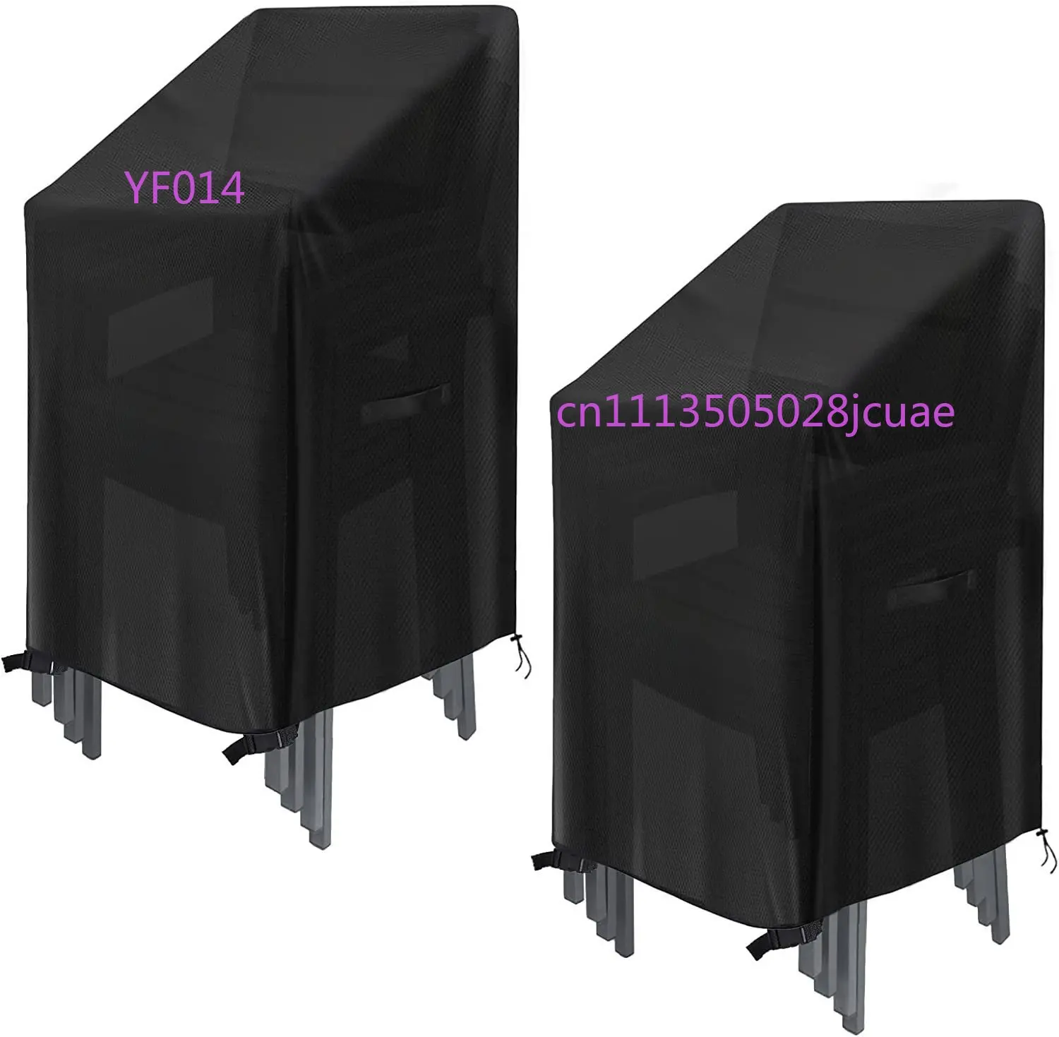 

2 шт. чехлов для садовых стульев из водонепроницаемой ткани Оксфорд 210D с застежкой-пряжкой и утягивающим шнурком, защита для уличной мебели, 75*120 см