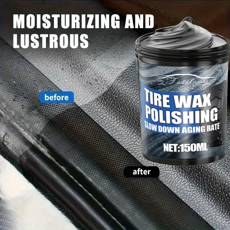 NEW150g compuesto de reparación de plástico para coche, cera para salpicadero, esmalte de brillo negro para neumáticos, crema para el cuidado del asiento del sofá, eliminador de arañazos, adecuado para