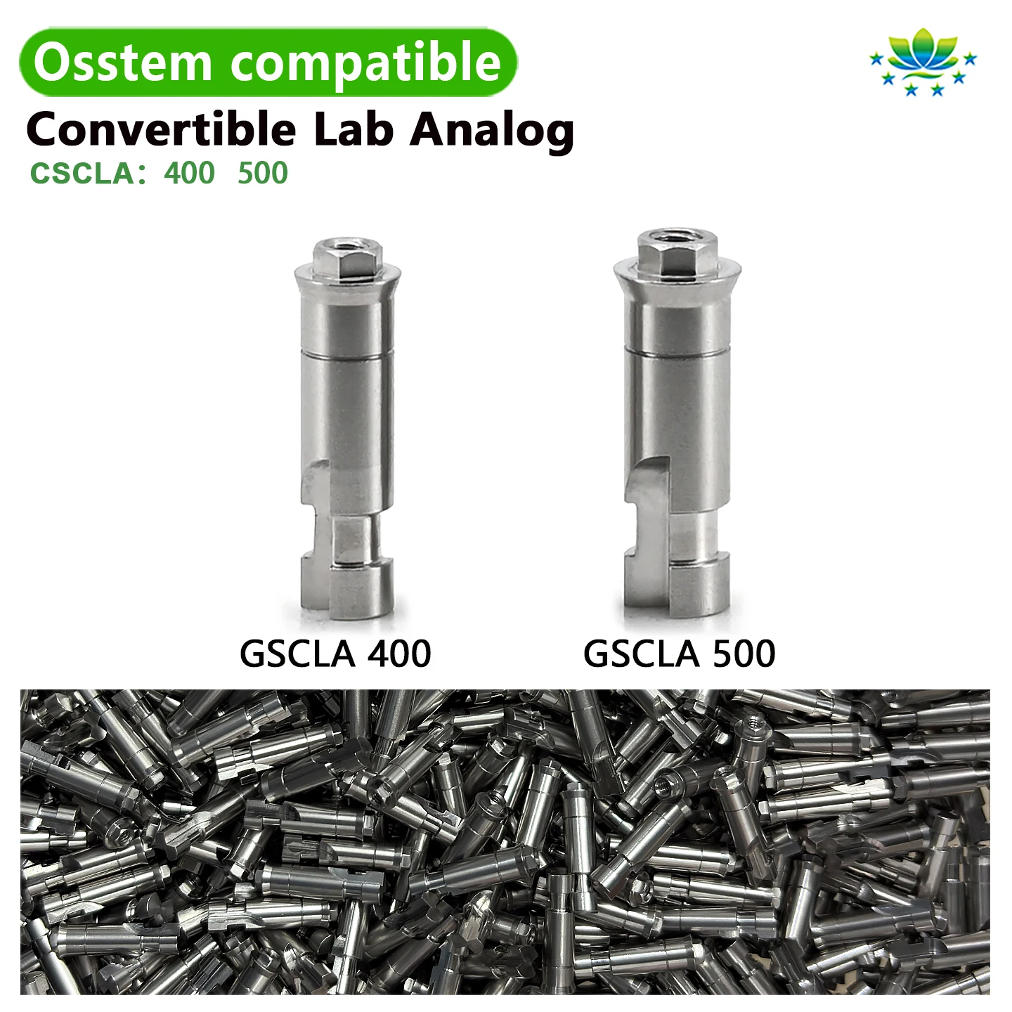 MUA Analog for Osstem Multi Unit Lab Analog 4.0/4.8/5.0mm Titanium Multi Unit Abutment Dental Lab Model CAD CAM Compatible