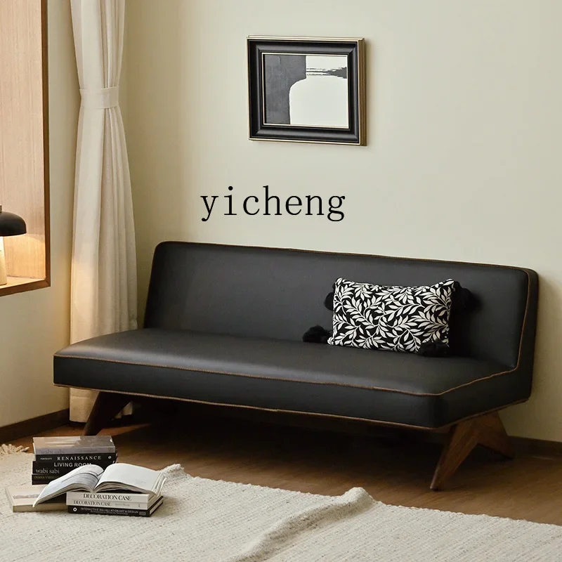 

XL retro sofa modern living room commercial bench wabi sandy wind solid wood medium ancient style