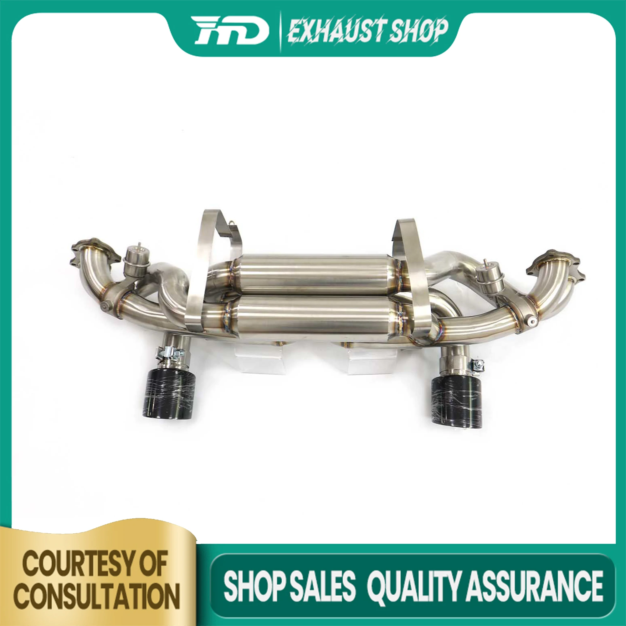 

Высокое качество Catback для Porsche 718 GT4, наконечники глушителя вакуумного клапана из нержавеющей стали, неразрушающая установка, гоночная труба HMD