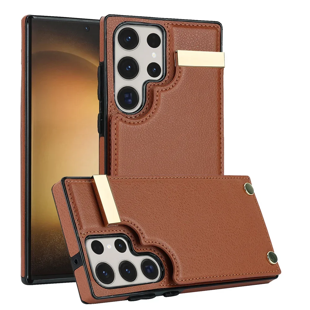 For Samsung GalaxyS23 S22 S21 S20 Ultra Note20 10 Organ Design Multi Card Slot Card Coin Storage Leather Wallet Phone Case