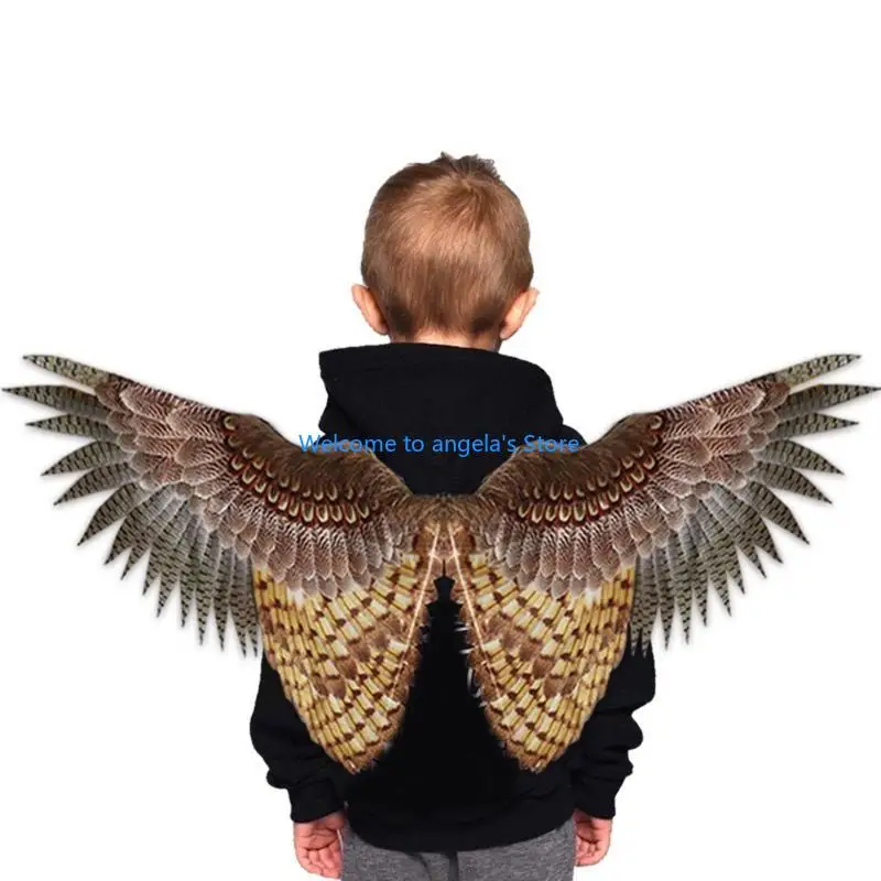 X4YC キッズ鳥コスチュームセット フクロウ ハーフフェイスマスク フクロウの羽 動物フクロウコスチュームセット