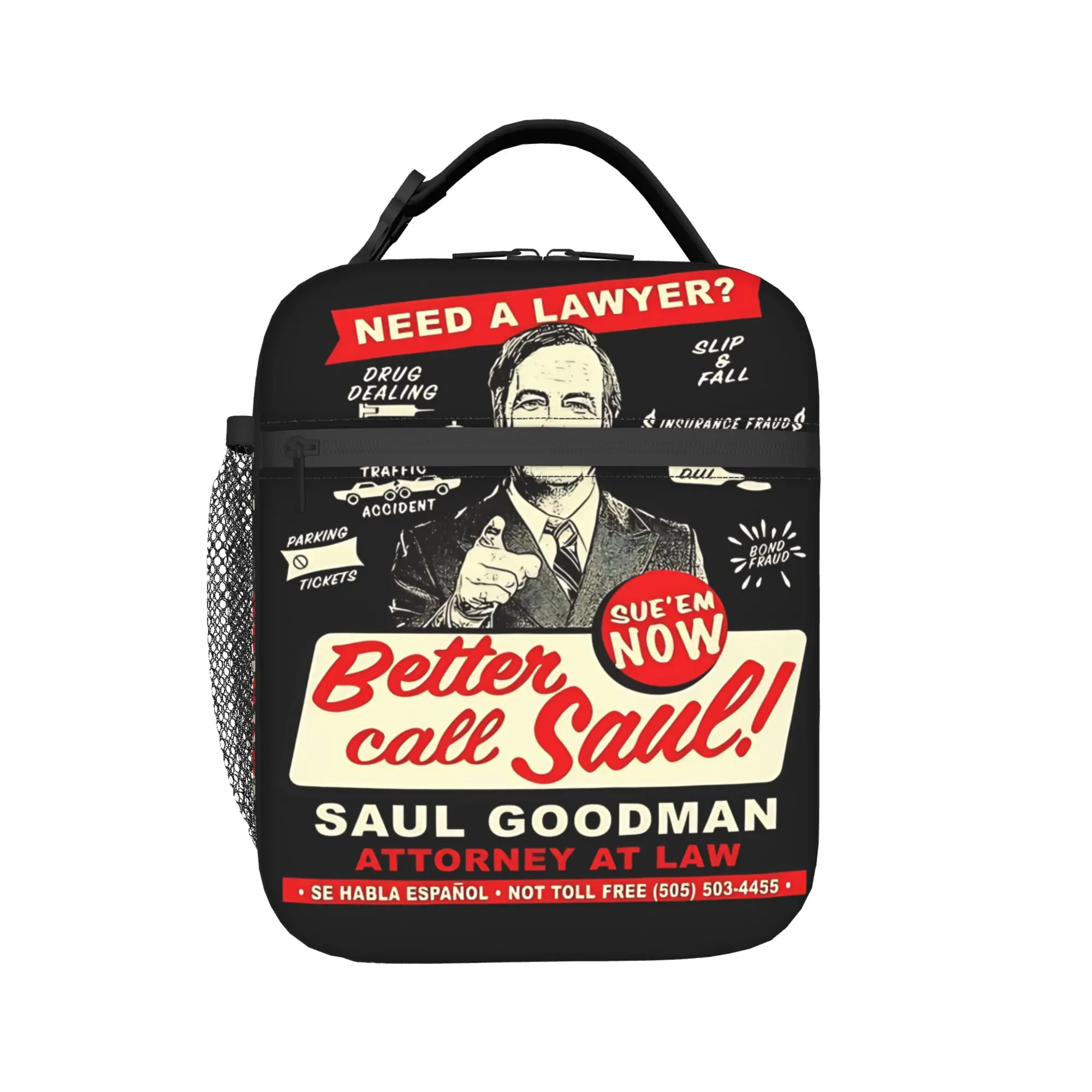 Need An Attorney Better Call Saul Breaking Bad Lunch Bag Fun Lunch Box Outdoor Picnic Zipper Tote Food Bags For Adult Cooler Bag