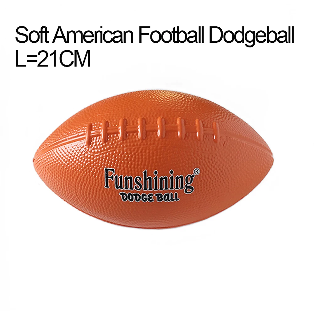 21cm Length Eco Friendly Durable PU Self Air Inflating American Football Dodgeball Playground Balls for Kids Outdoor Sports Game