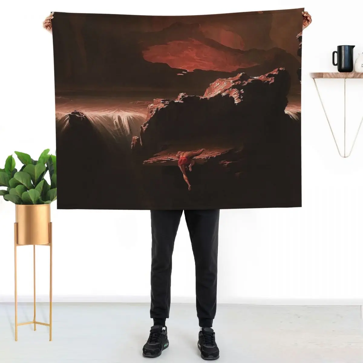 Sadak in Search of the Waters of Oblivion - John Martin - 1812 Throw Blanket Flannel for winter Soft Furrys Custom Blankets
