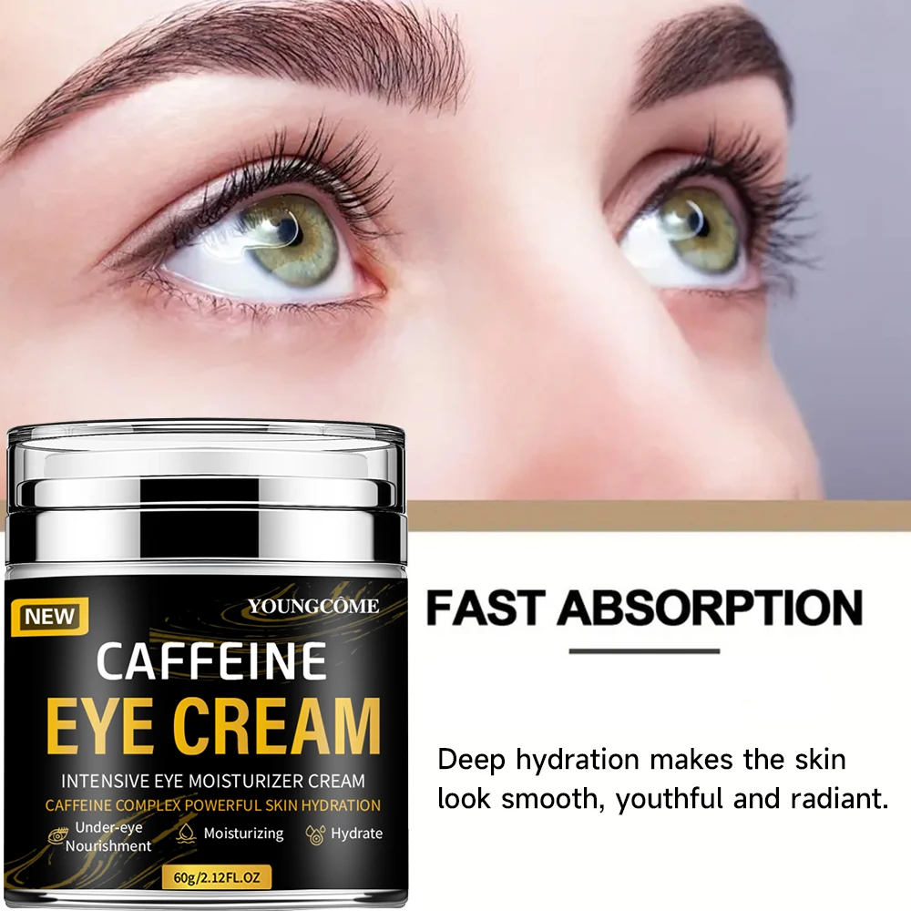 YOUNGCOME Caffeine Eye Cream Dark Circle Remover Eye Bags Fine Line Lifting Firming Moisturizing Nourishing Eyes Skin Care