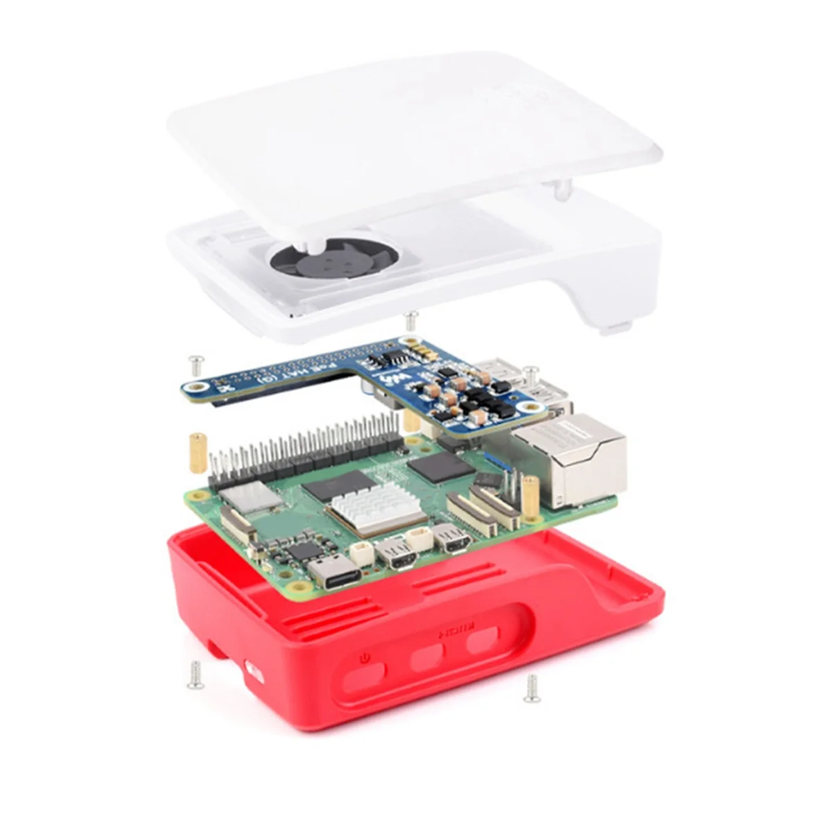 

Плата расширения питания Waveshare PoE для Raspberry Pi 5 Ethernet, 5 В, 5 А, поддерживает сетевые стандартные платы расширения 802 AF/At