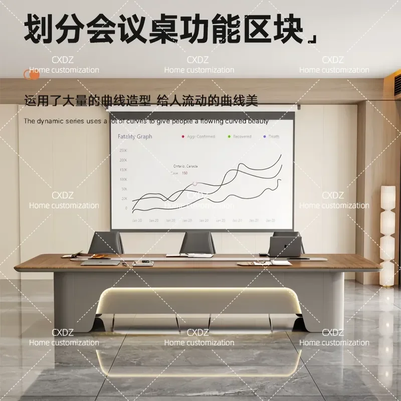 Large Conference Table Long Meeting Room Negotiation Desk Reception Workbench Office Furniture Training Table