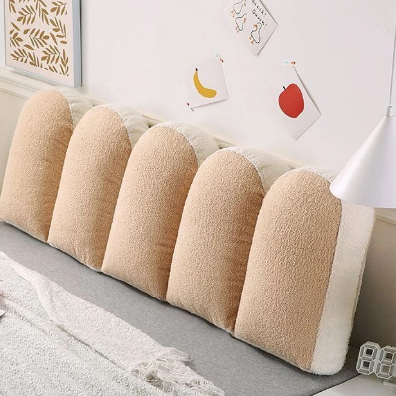 Soft Bed Head Cushion Short Plush Comfortable Lounger Cushion Lazy Modern Long Backrest Pad Home Textile Bedroom Decoration