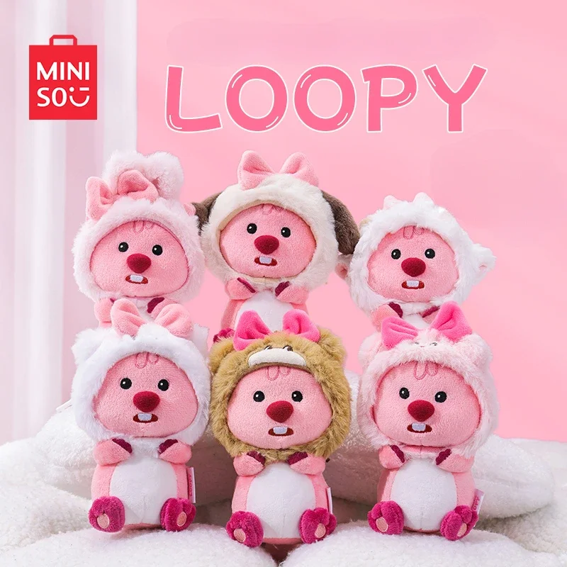 MINISO 루피 시리즈 블라인드 박스 플러시 펜던트, 크로스 드레싱 비버 인형, 미스터리 박스, 어린이날 크리스마스 선물, 정품 장난감