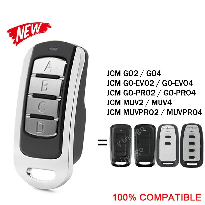 JCM GO2 GO4 GO EVO2 EVO4 PRO2 PRO4 MUV2 MUV4 MUVPRO2 MUVPRO4 Garage Door Remote Control 868MHz Remote Control Duplicator Garage