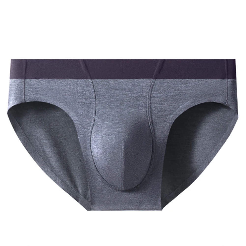 Men BambooFiber Soft Seamless Brief Gourd BulgePouch Breathable Underwear Pantie Breathable Sports Panties Soft Knickers Shorts