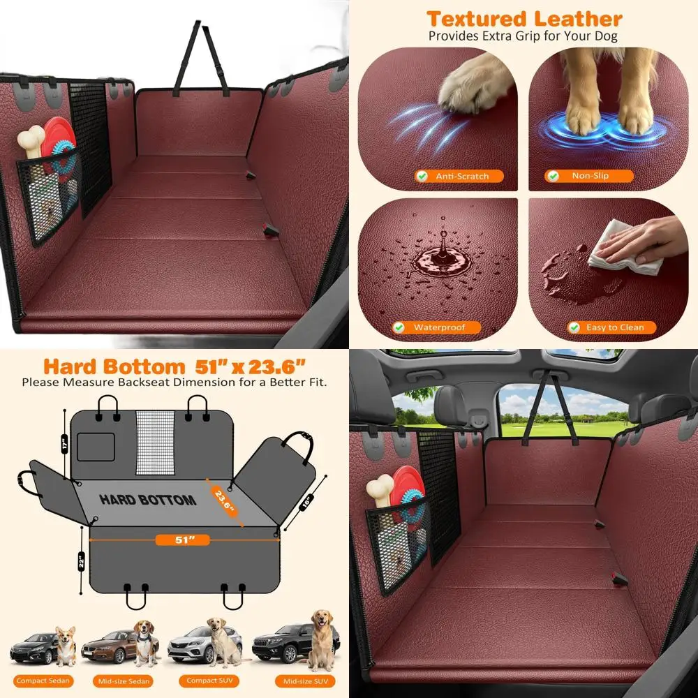 

Водонепроницаемый чехол для сиденья автомобиля для собак с удлинителем, защита заднего сиденья для легковых автомобилей и внедорожников, гамак для путешествий с питомцами с основанием, устойчивым к царапинам