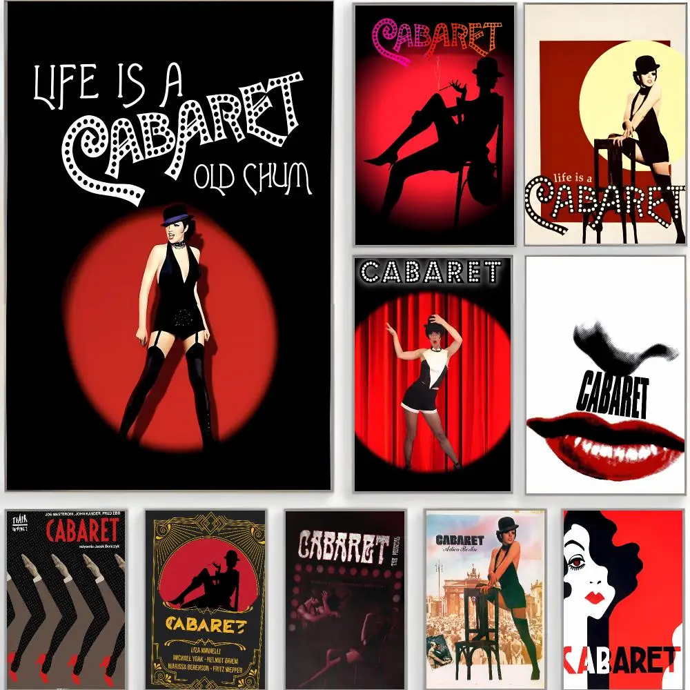 Musical Drama C-Cabaret Poster Classic Wall Art  Home Decor  Peel and Stick Unframed