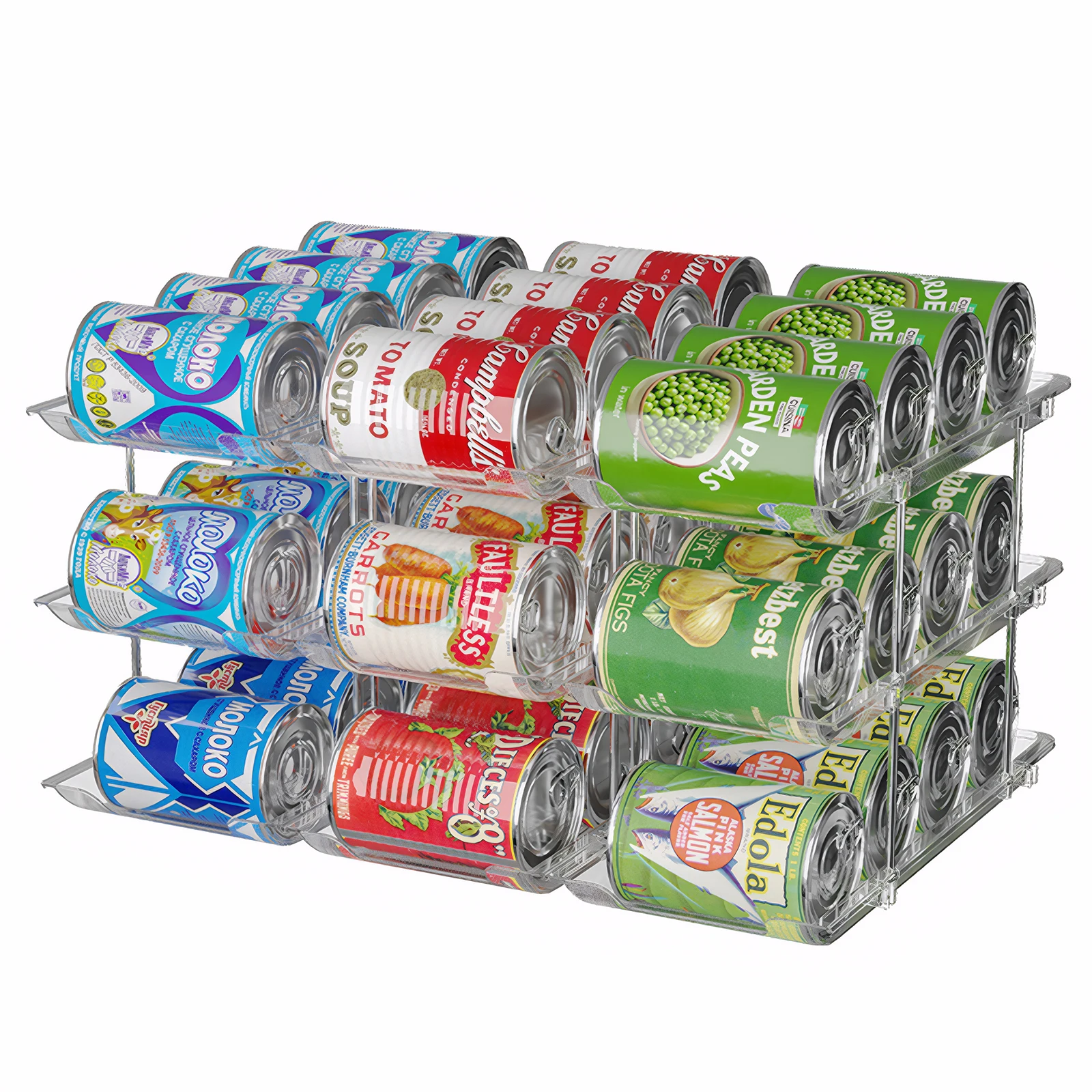 Kann Organizer Kühlschrank Organizer Bins 3-schicht Automatische Roll Getränke Soda Kann Lagerung Box küche Lagerung Rack