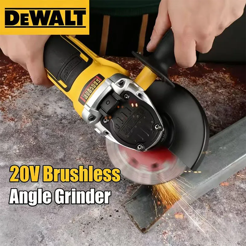 DEWALT DCG405NT 18V 125mm Brushless Angle Grinder 9000RPM Flat Head with E-Clutch Industrial Cutting Polishing Bare Tool