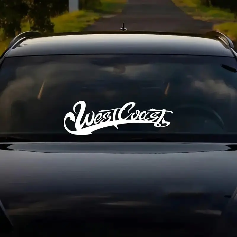 WestCoast Design Car Sticker For Front Rear Windshield Window JDM Style Car Body Decals Waterproof Vinyl Car Accessories