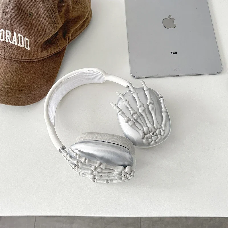 Skeleton Hand 3D Protective Case for Apple Airpods Max Headphones Cover Anti-scratch Soft Earphone Accessories