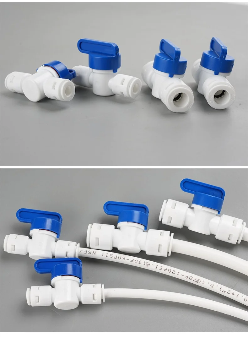 Geeignet für Wasserreiniger-Ventil, 1/4 Zoll 3/8 Zoll Wasserrohrschalter, Küche, Haushalt, Wasserspender, 2, 2 Punkte, kartenfreier Anschluss – Detail 9