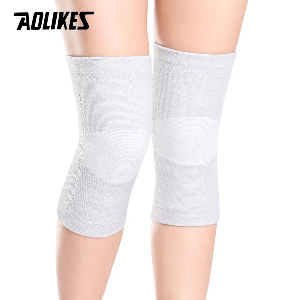 AOLIKES 1Pair Anti Cold Knee Pads Plus Gold Velvet Prevent Arthritis Keep Warm Knee Protector Support Breathable Thicken Kneepad