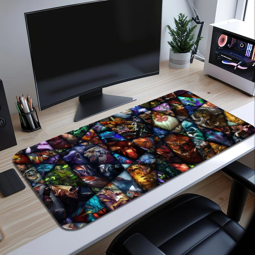 Game Dota 2 Strategy and operation Mouse Pad Large Desk Mat Keyboard Ergonomic Office Rubber Game PC Non-slip Anti-fray Home Cus