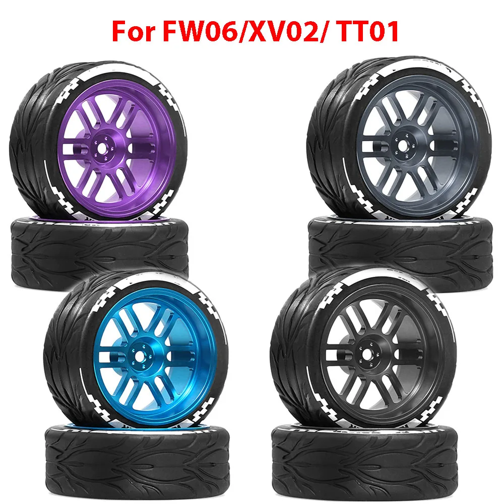 

Для дорожных шин FW06/XV02/TT01, металлические колеса, шины в масштабе 1:10, плоские ходовые шины