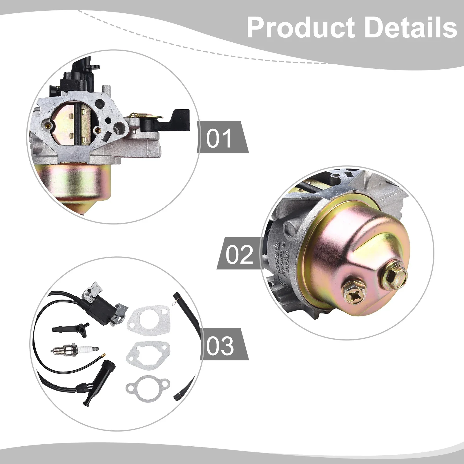 

High Quality Practical Useful Service Kit Carburetor Kit Recoil Ignition Coil Accessories For Honda GX340 GX390