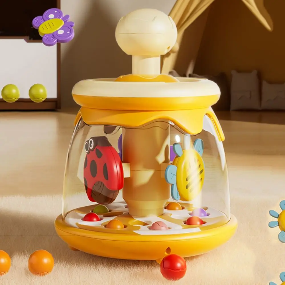 

Portable Children's Insect Spinning Toy Rotating Learn Cause Effect Baby Pressing Jumping Ball Toy Exercise Coordination Skills