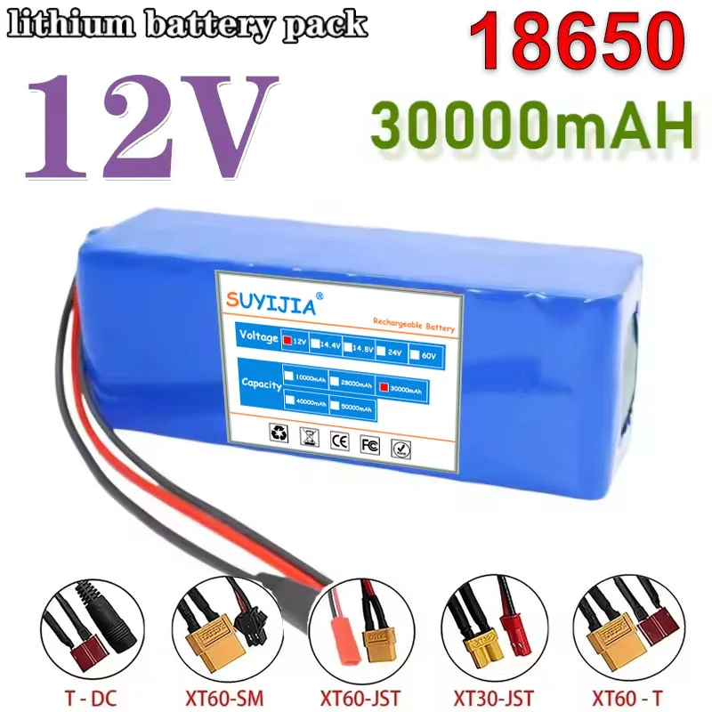 

Batterie Aste Au Lithium-ion Avec BMS, Transport Rapide Aérien, Super Grande Capacité, 3S10P12V30Ah, 18650, DC12.6 V