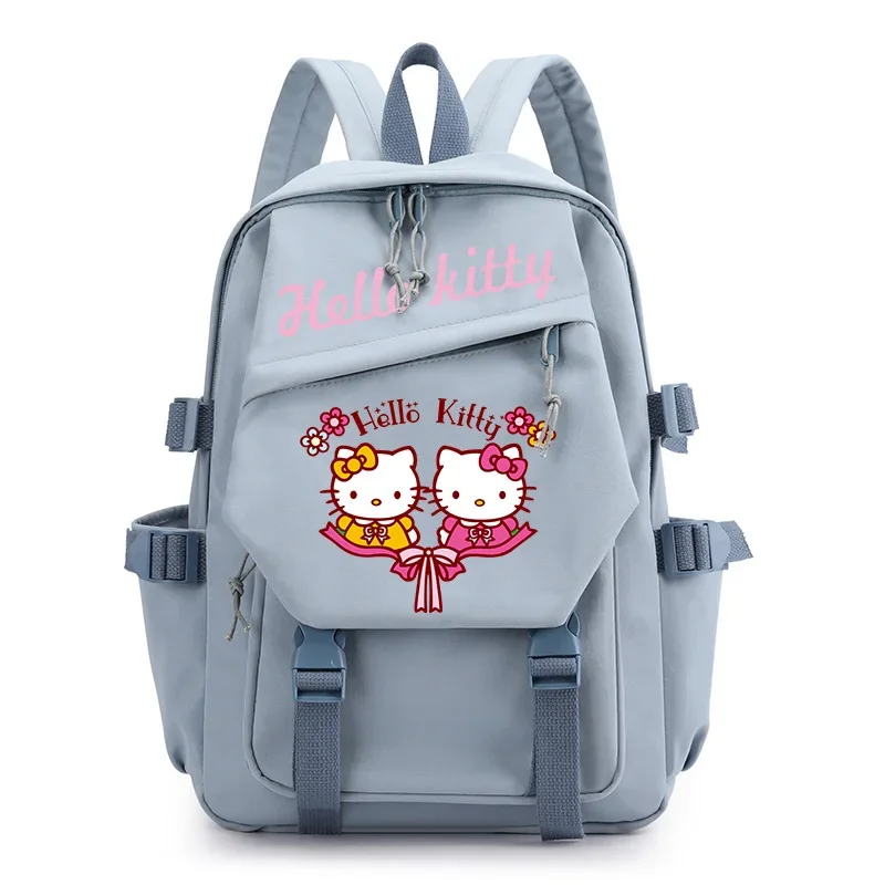 Sanrio New Hellokitty Student Schoolbag Heat Transfer Patch stampato Cute Cartoon Computer Canvas Backpack femminile