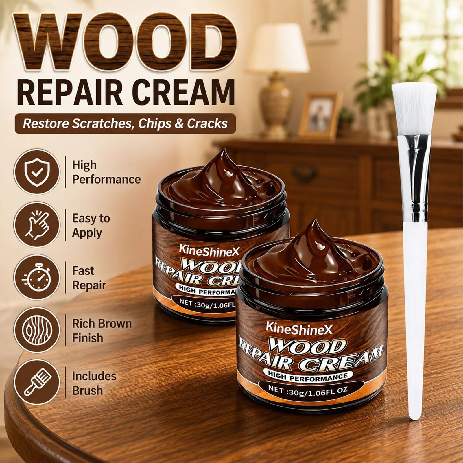Leather Repair Cream Professional Color Restorer for Sofa Chair Car Interior Bag Surfaces Waterproof Oil Resistant Care Paste