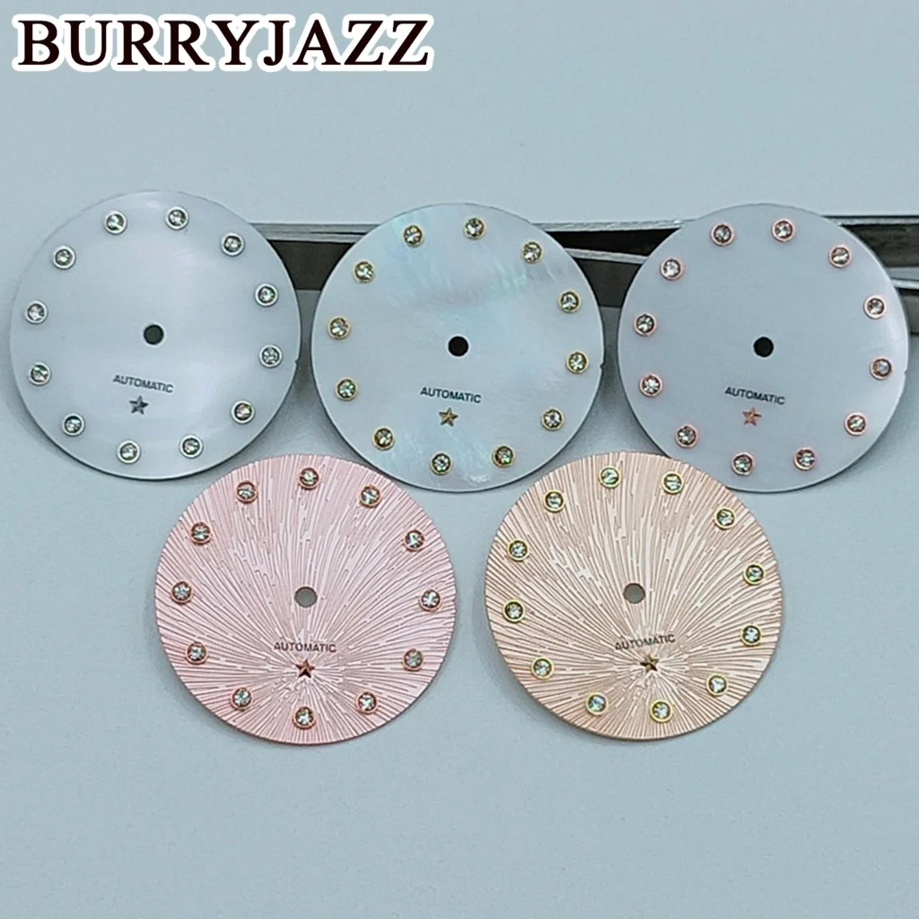 BURRYJAZZ 24.5 مللي متر الطلب ساعة ديفيل الطلب مع مؤشر الماس ستار الديكور صالح ل NH05 NH06 ساعة نسائية تعديل الملحقات